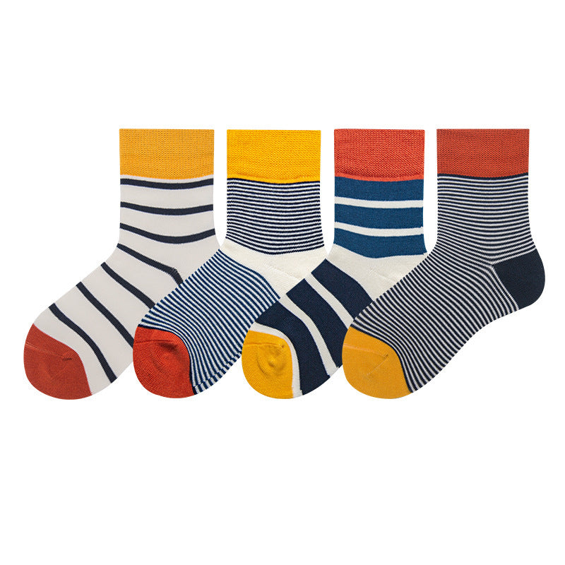 These colorful striped socks feature the most popular colors among boys.