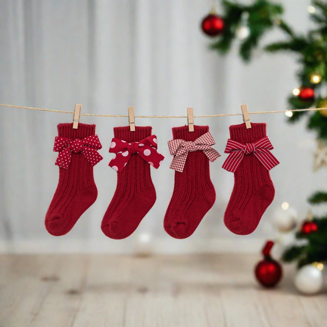 Perfect for Christmas celebrations or as thoughtful birthday gifts, these red children's socks are sure to bring joy to your little bundle of joy.