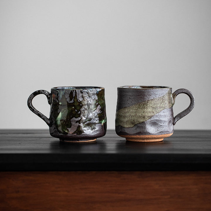 These handmade Japanese ceramic mugs are a perfect blend of tradition and modern elegance for your daily coffee or tea rituals.