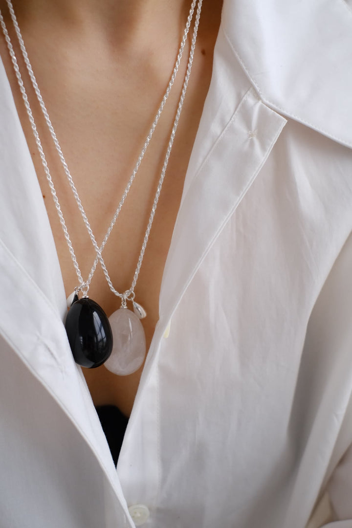 Whether you're dressing up for a special event or adding a touch of elegance to your everyday attire, the Teardrop necklace is a versatile addition to any jewelry collection.