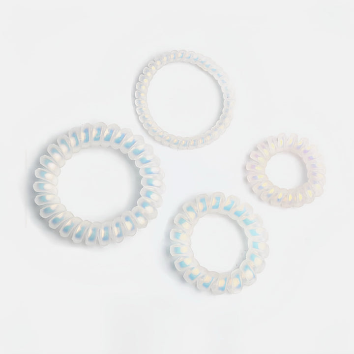 This spiral hair tie set features high-quality coil hair ties in various sizes, ensuring a gentle hold for your hair.