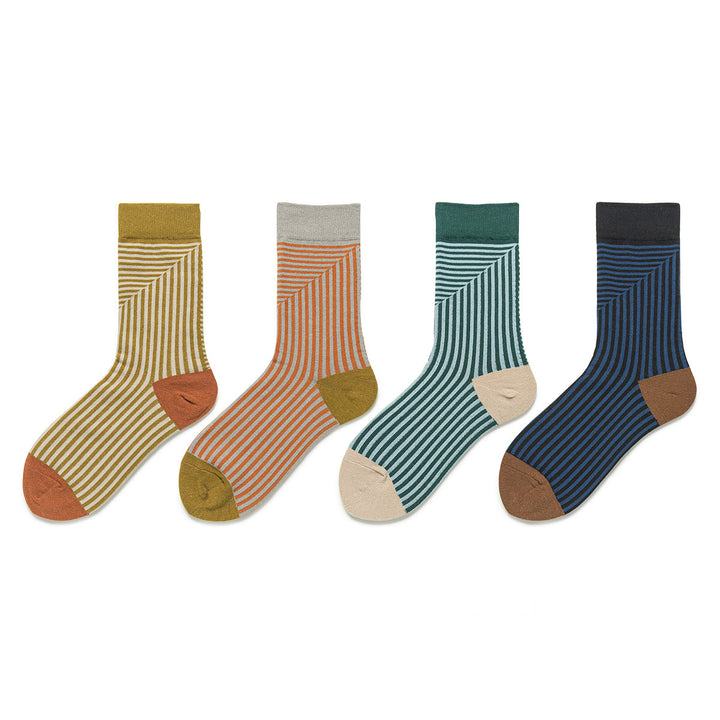 Colorful women's socks in stripes