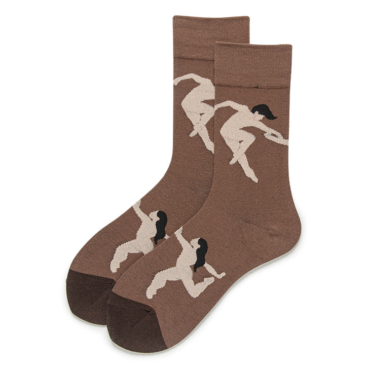 This pair of artistic socks is suitable for both men and women.