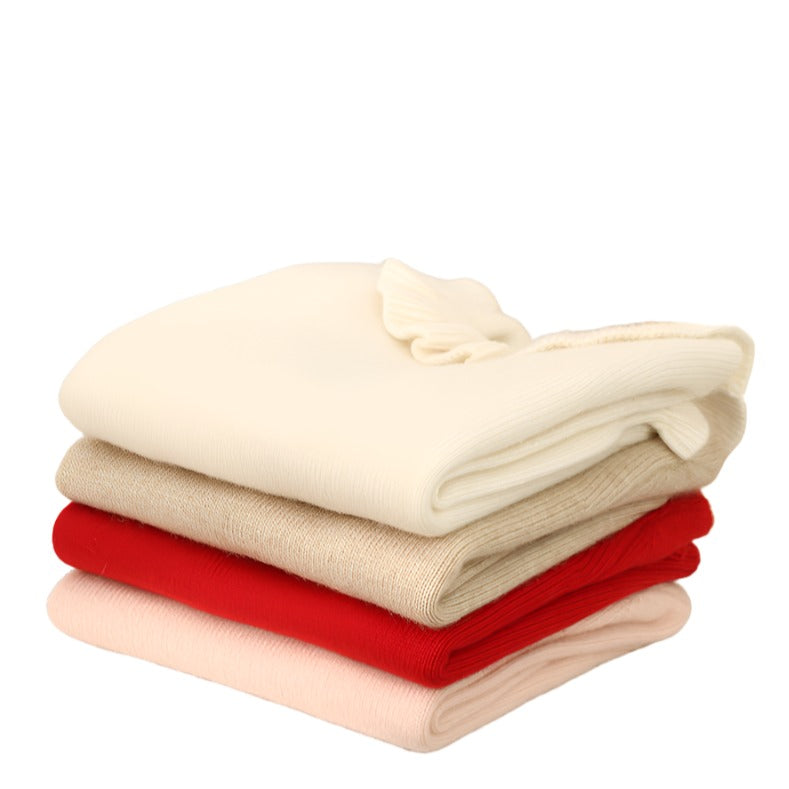 This premium cashmere sweater for girls has 4 classic color options.