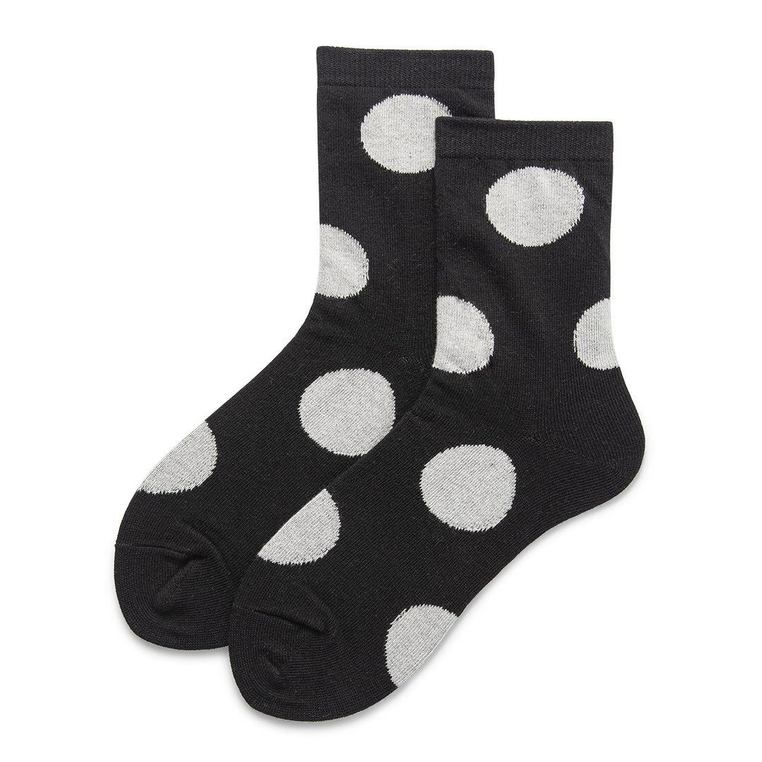 Elevate your classic black socks with these polka dots socks for women.